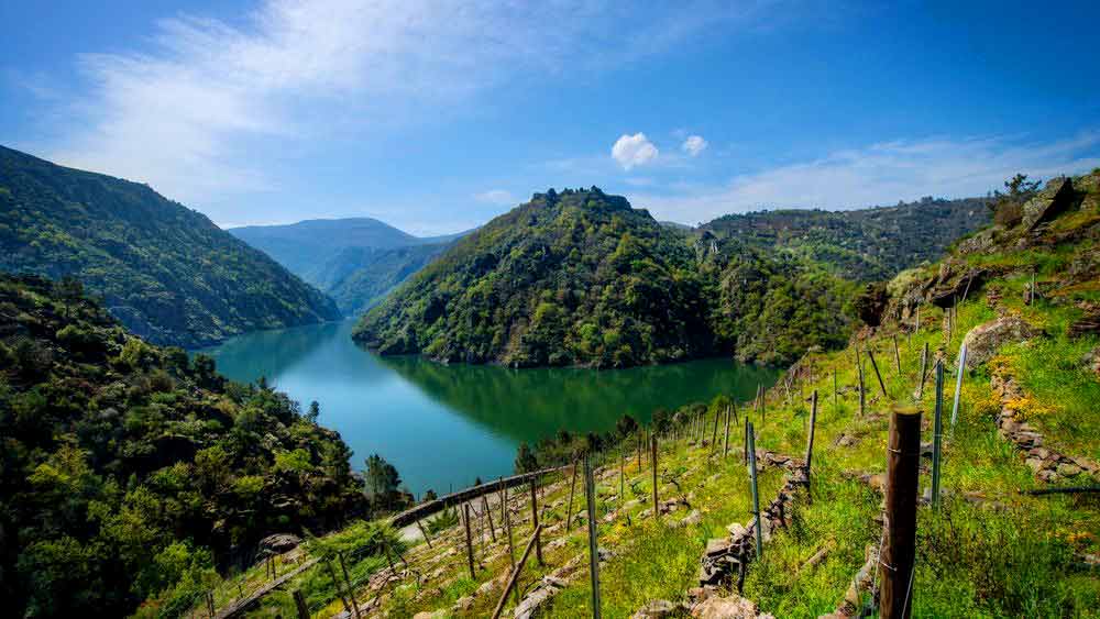 Cañones del Sil en la Ribera Sacra en Galicia